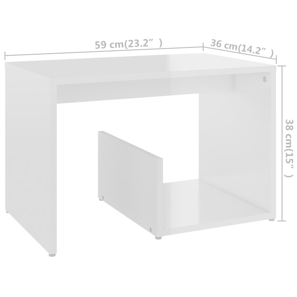 Bijzettafel 59x36x38 cm bewerkt hout