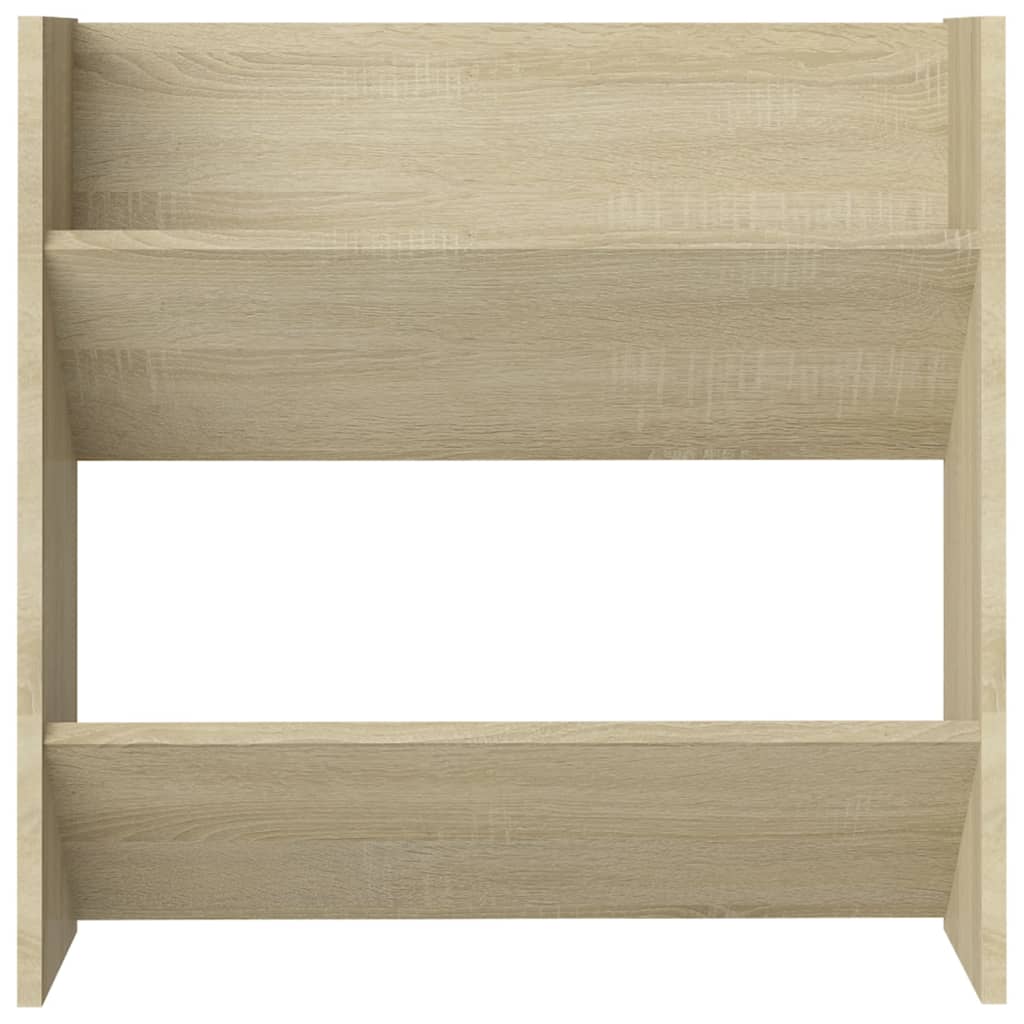 Wandschoenenkast 60x18x60 cm bewerkt hout hoogglans zwart