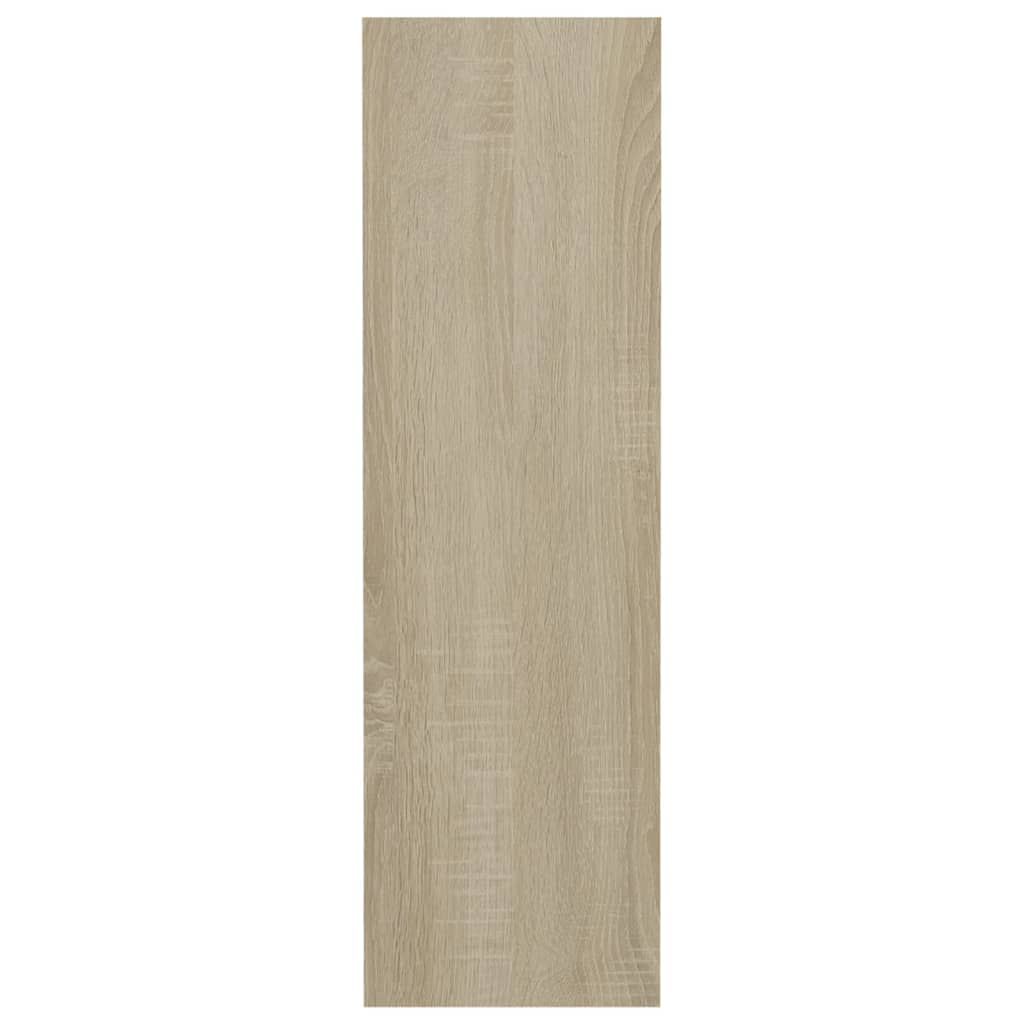 Wandschoenenkast 60x18x60 cm bewerkt hout hoogglans zwart