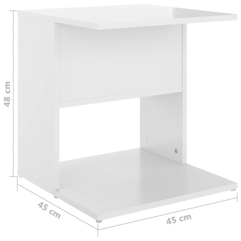 Bijzettafel 45x45x48 cm bewerkt hout