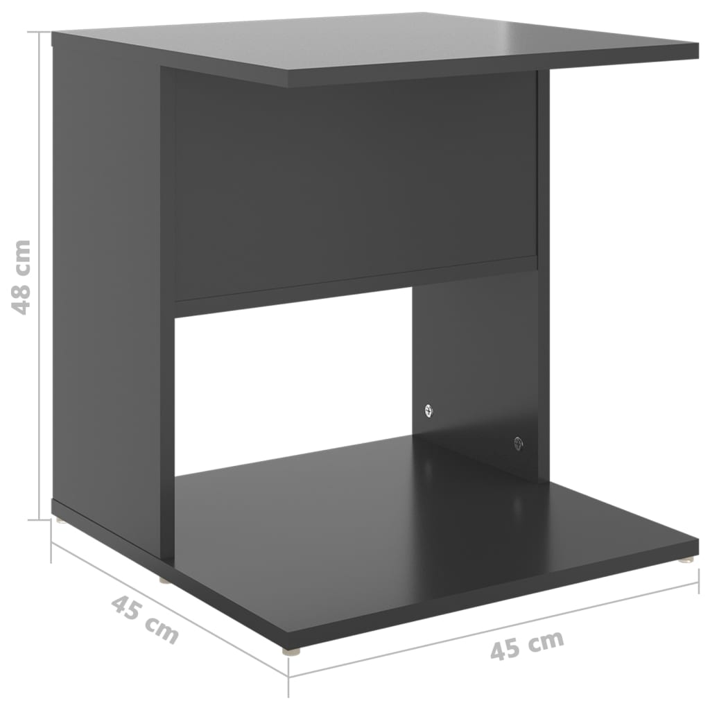 Bijzettafel 45x45x48 cm bewerkt hout