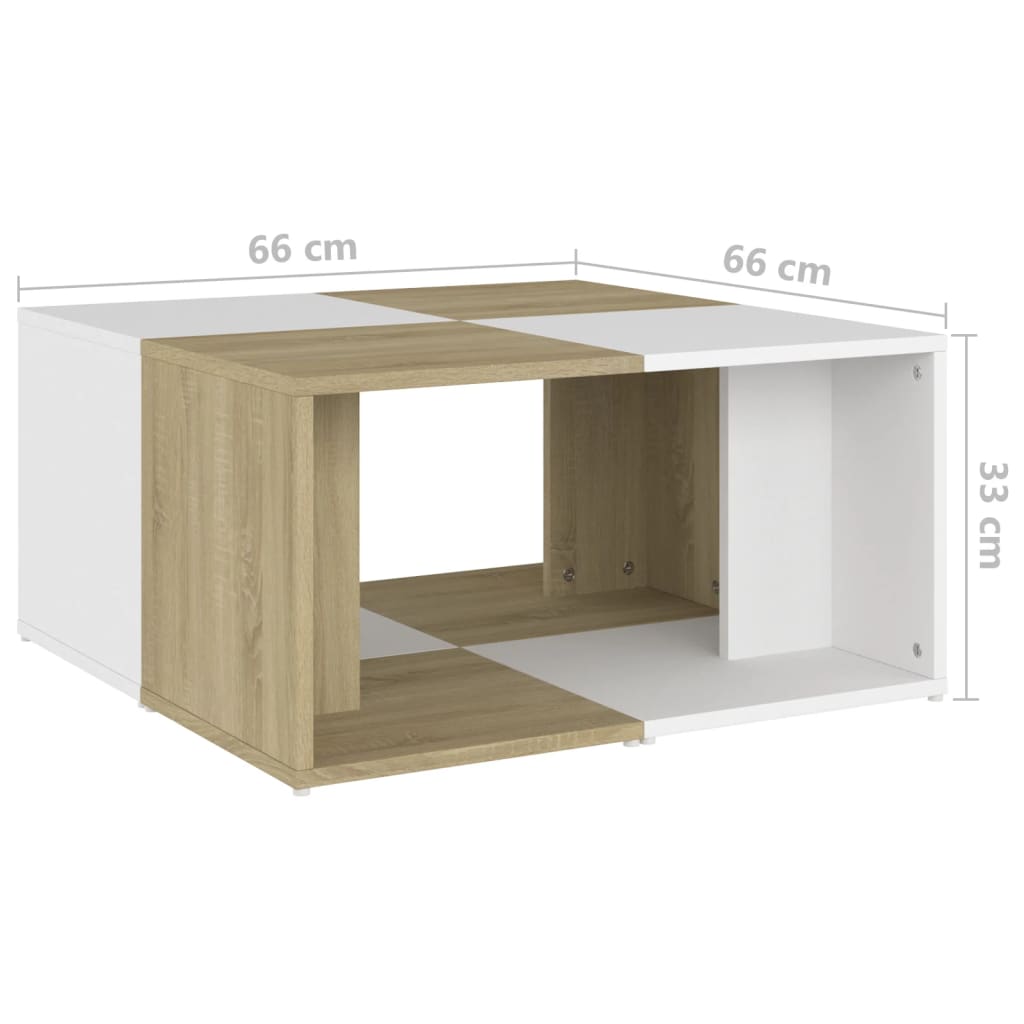 Salontafels 4 st 33x33x33 cm bewerkt hout