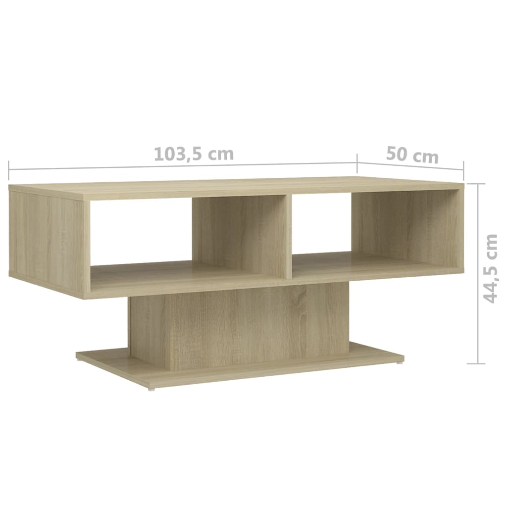 Salontafel 103,5x50x44,5 cm bewerkt hout