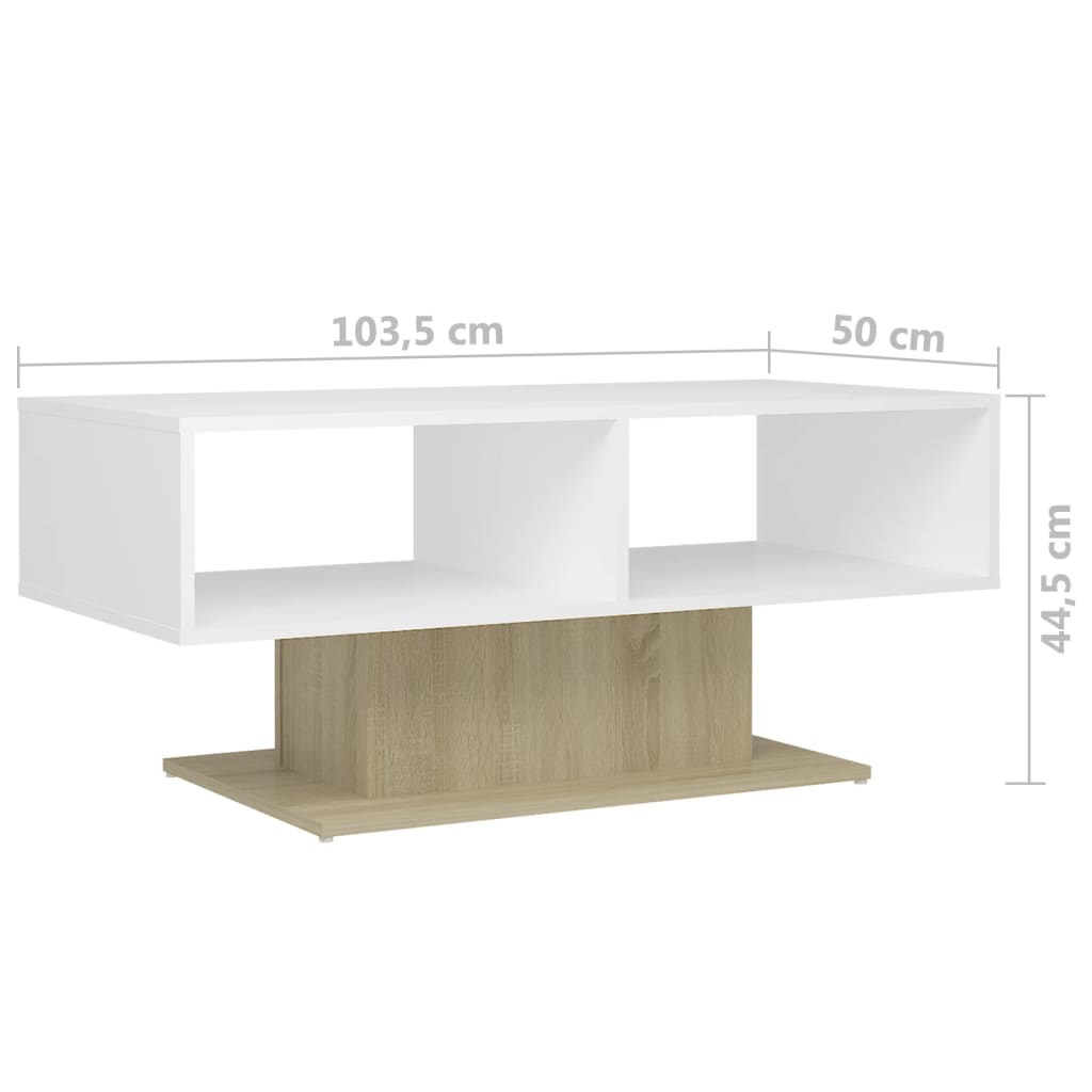 Salontafel 103,5x50x44,5 cm bewerkt hout