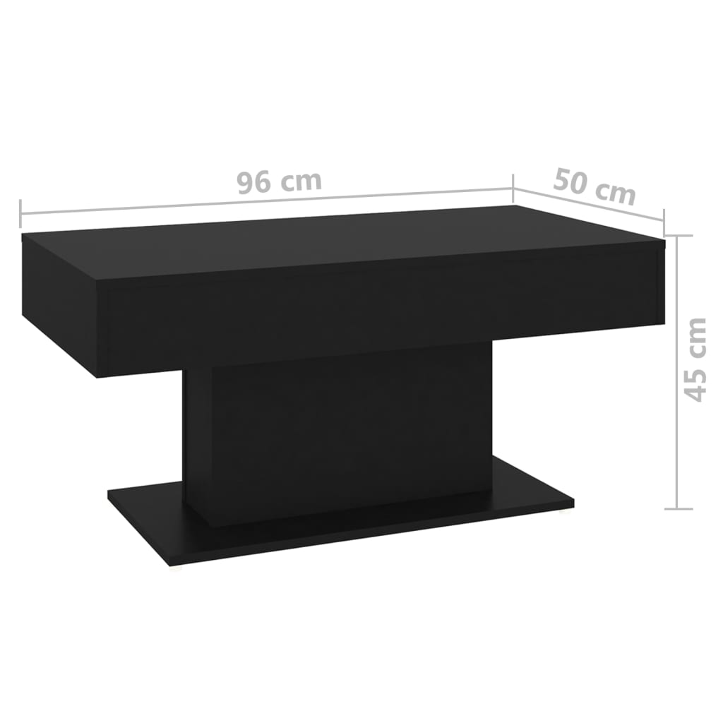 Salontafel 96x50x45 cm bewerkt hout eikenkleurig