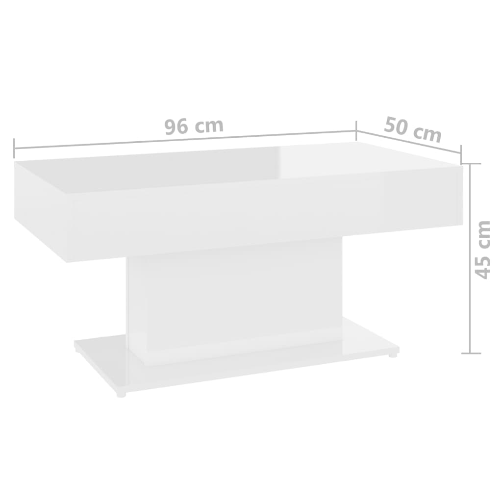 Salontafel 96x50x45 cm bewerkt hout eikenkleurig