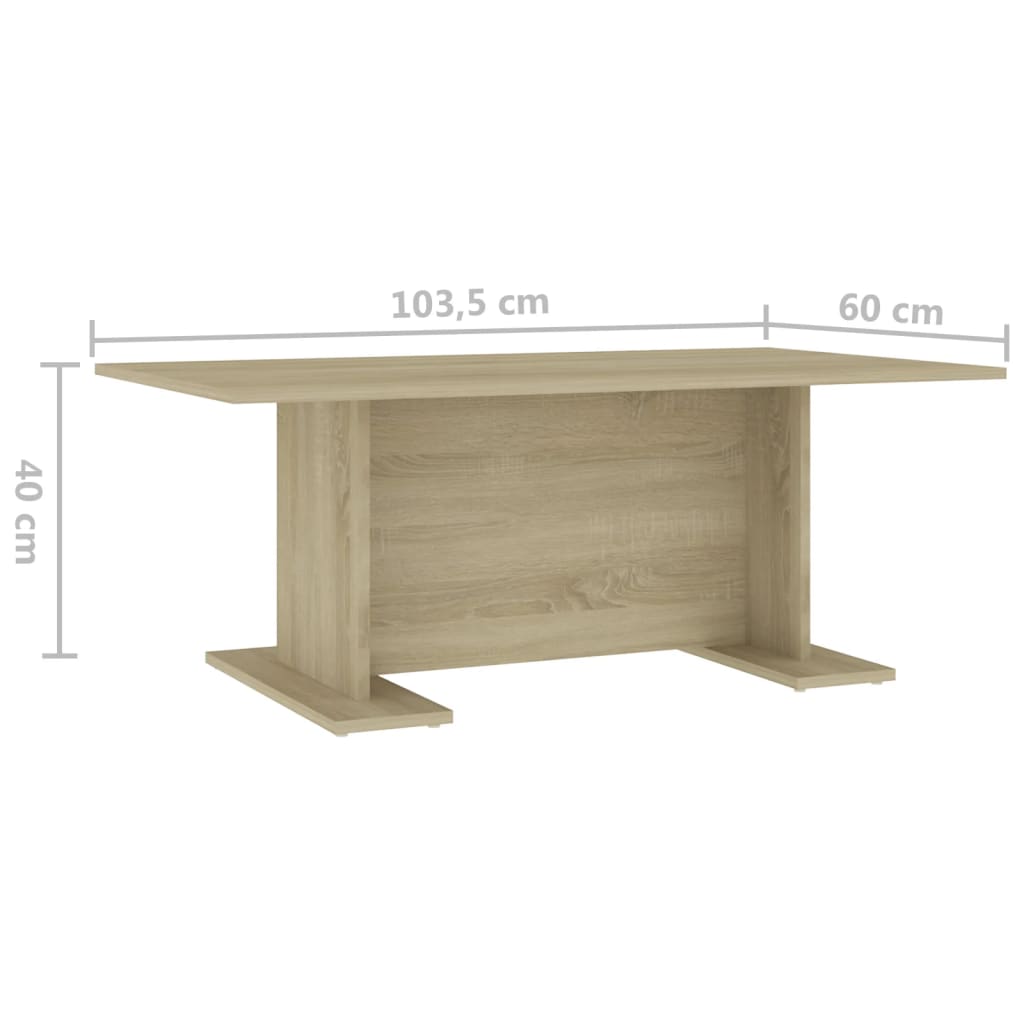 Salontafel 103,5x60x40 cm bewerkt hout