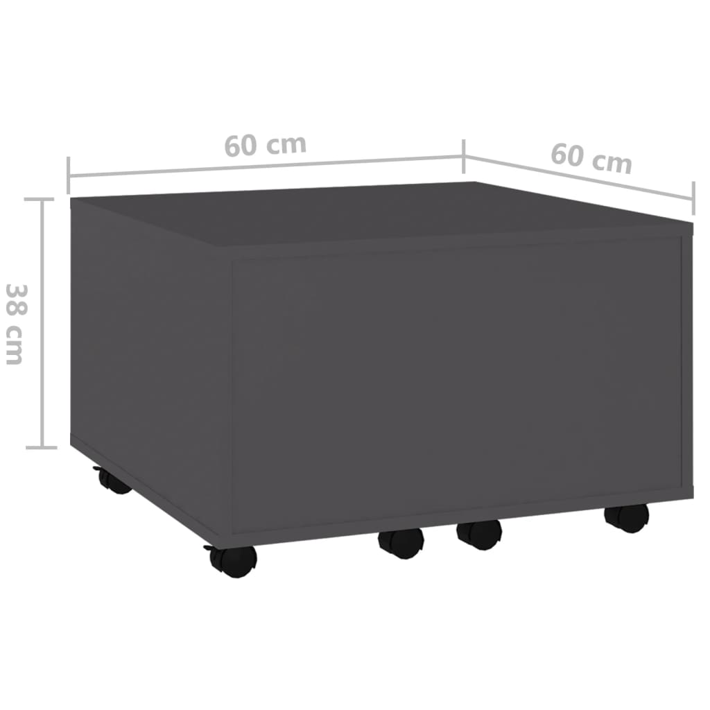 Salontafel 60x60x38 cm bewerkt hout