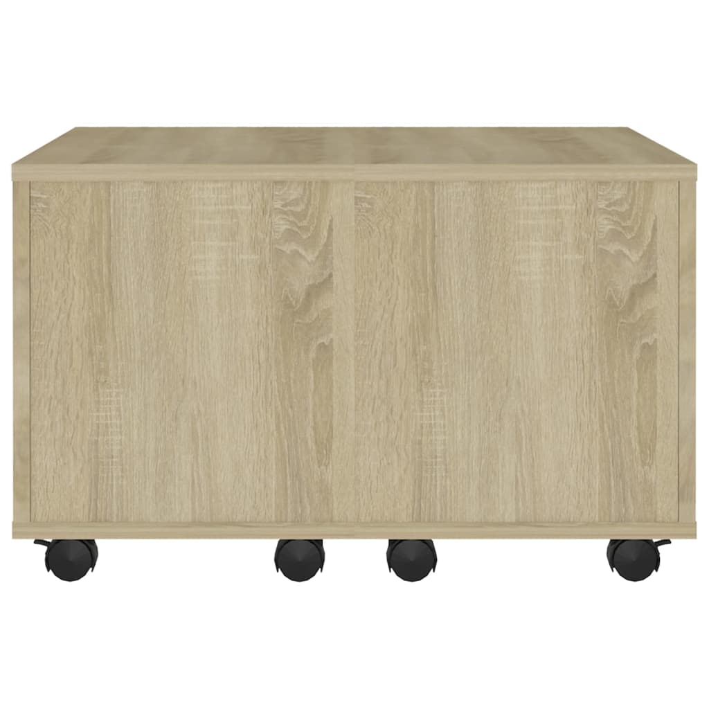 Salontafel 60x60x38 cm bewerkt hout