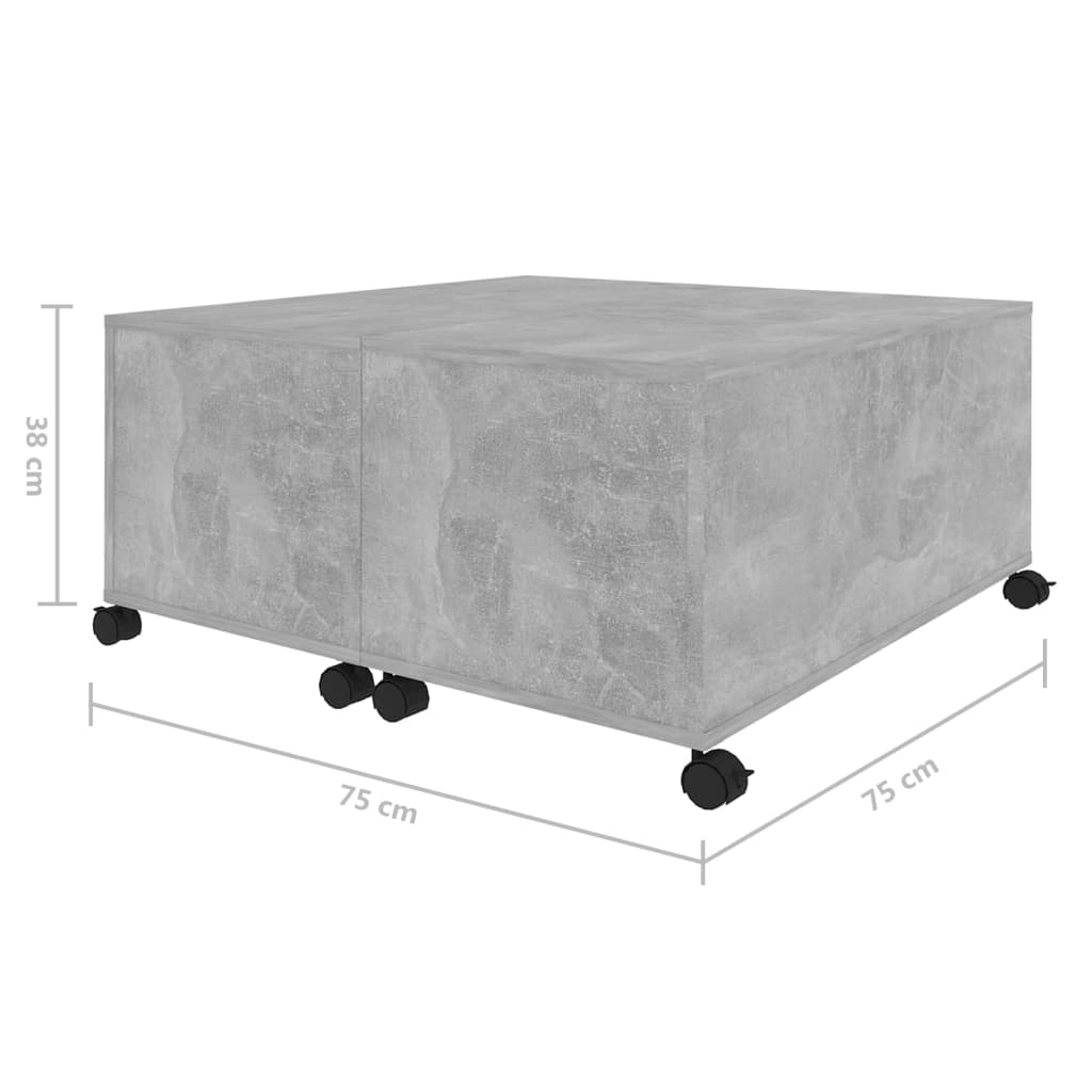 Salontafel 75x75x38 cm bewerkt hout