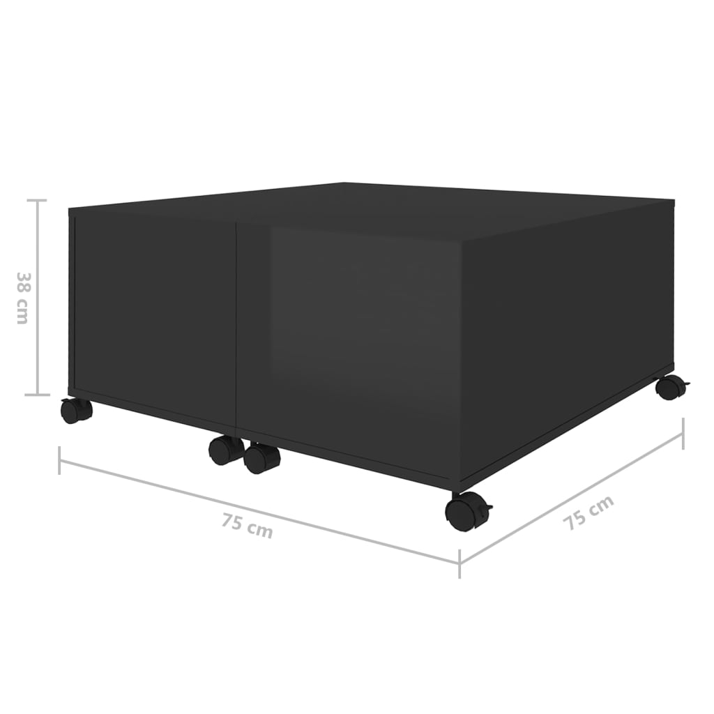 Salontafel 75x75x38 cm bewerkt hout