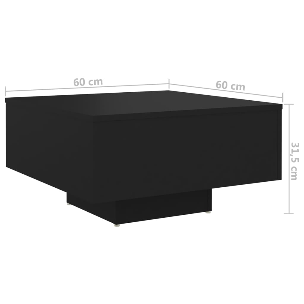 Salontafel 60x60x31,5 cm bewerkt hout