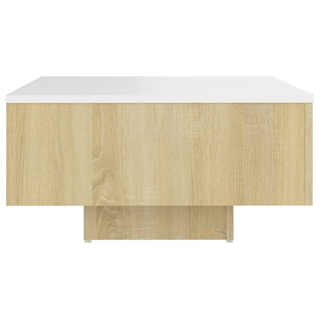 Salontafel 60x60x31,5 cm bewerkt hout eikenkleurig