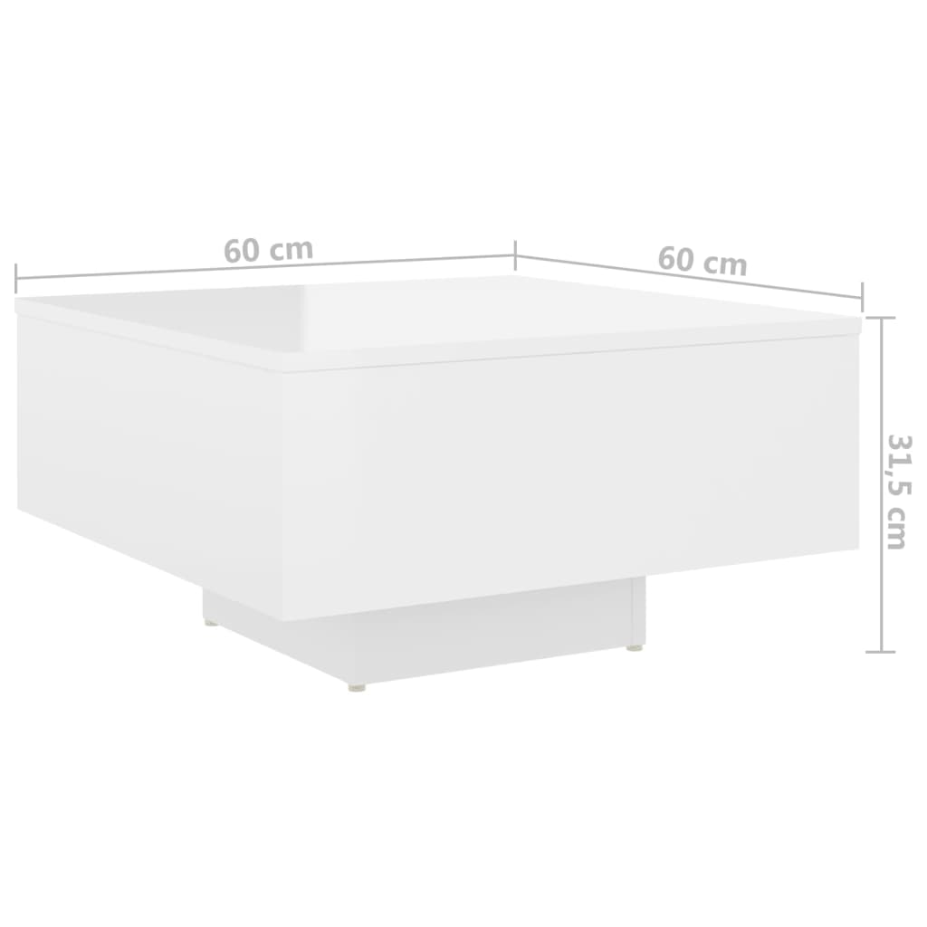 Salontafel 60x60x31,5 cm bewerkt hout eikenkleurig