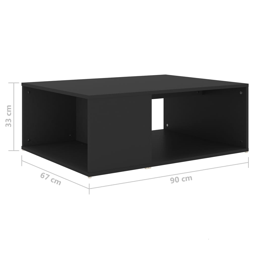 Salontafel 90x67x33 cm bewerkt hout