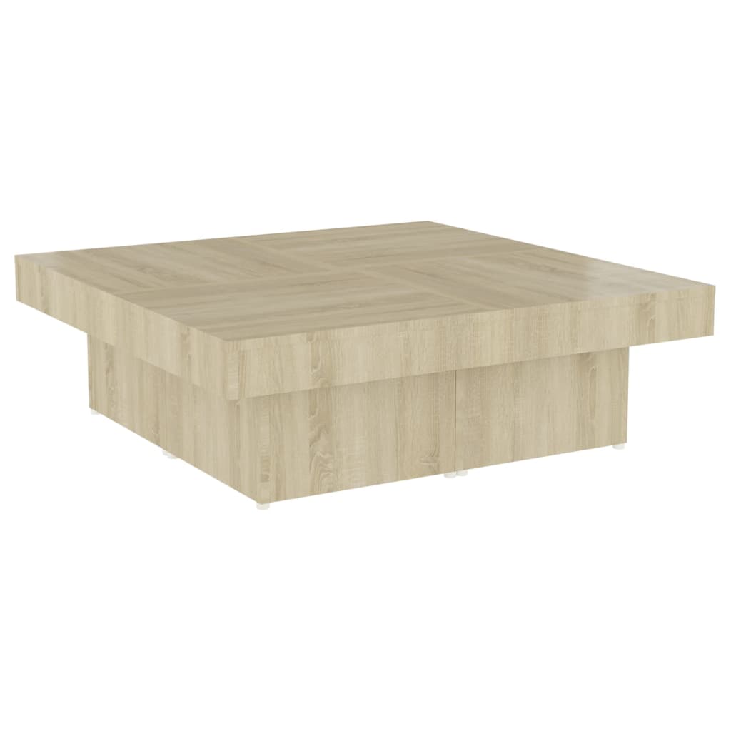 Salontafel 90x90x28 cm bewerkt hout