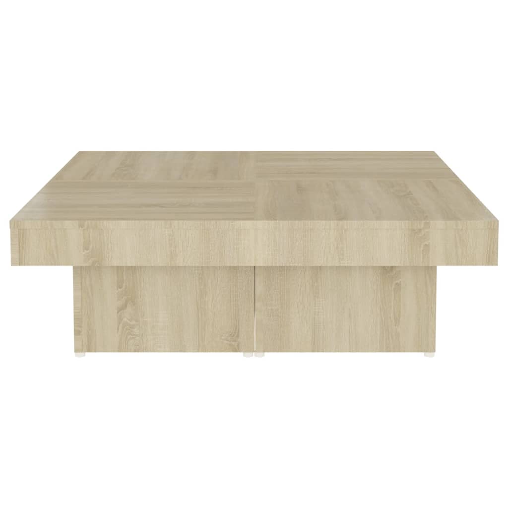 Salontafel 90x90x28 cm bewerkt hout