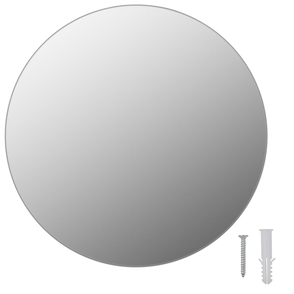 Wandspiegels 2 st rond 40 cm glas