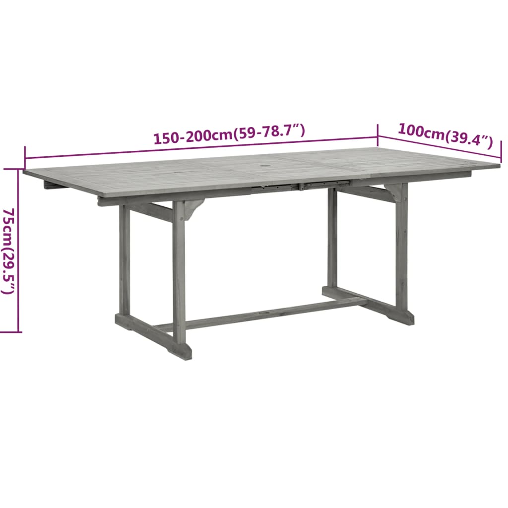 5-delige Tuinset massief acaciahout