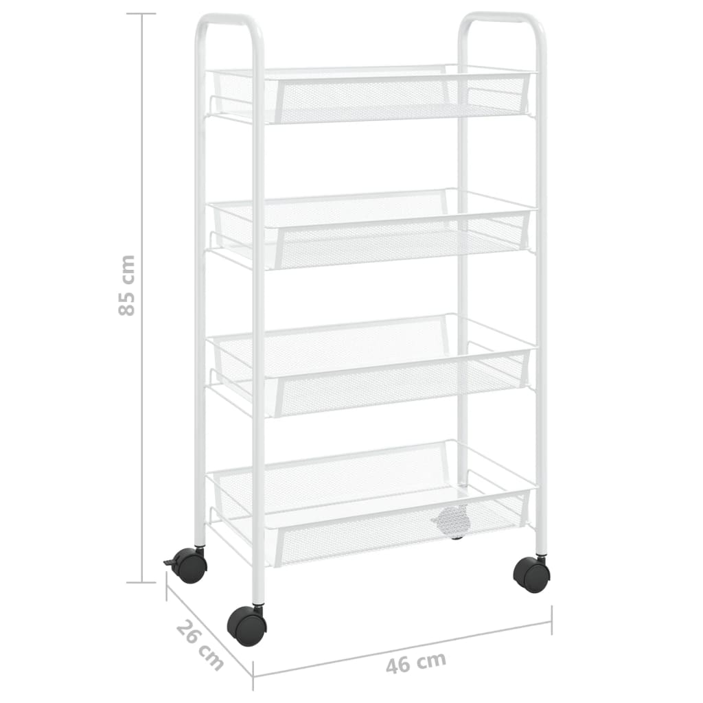 Keukentrolley 3-laags 46x26x54 cm ijzer