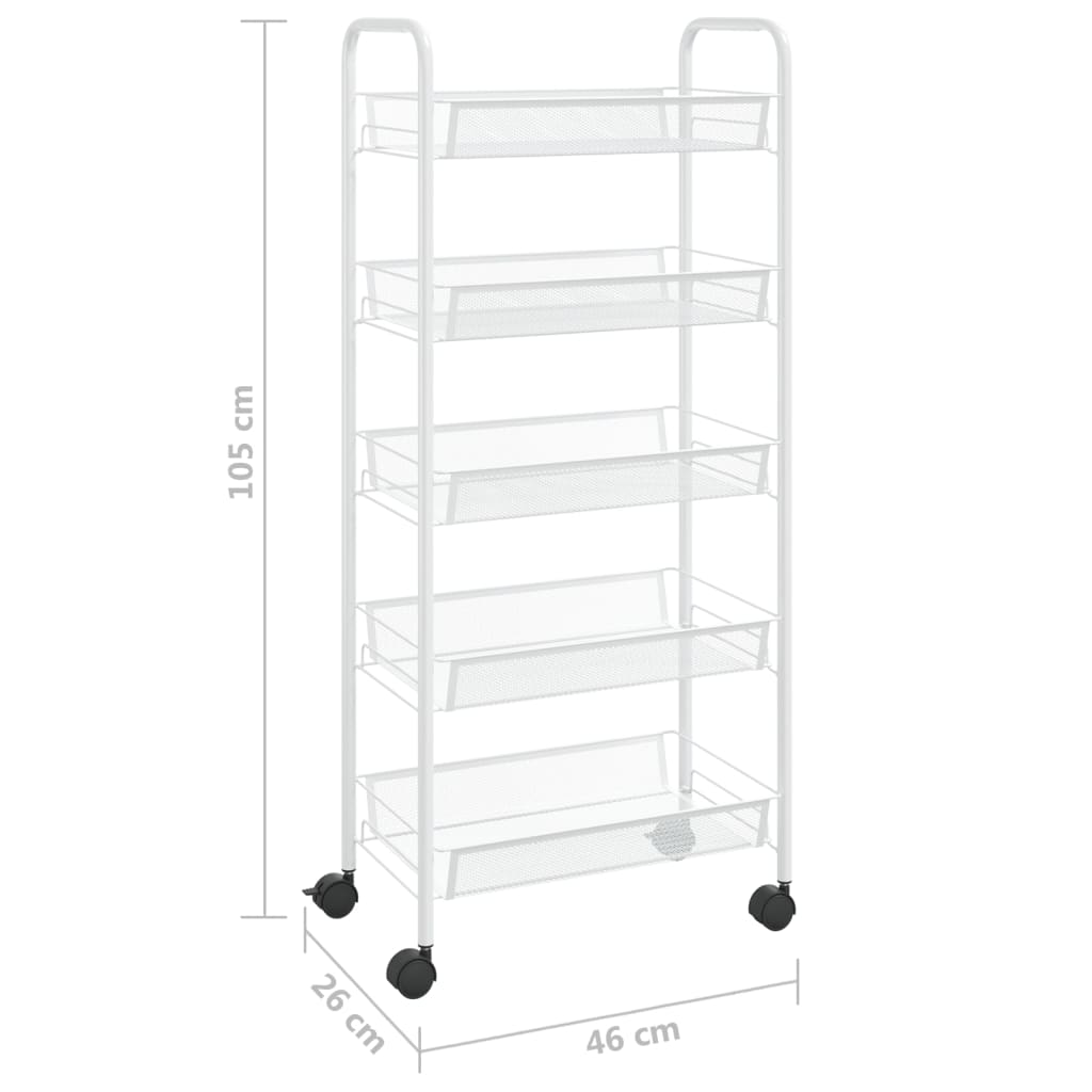 Keukentrolley 4-laags 46x26x85 cm ijzer