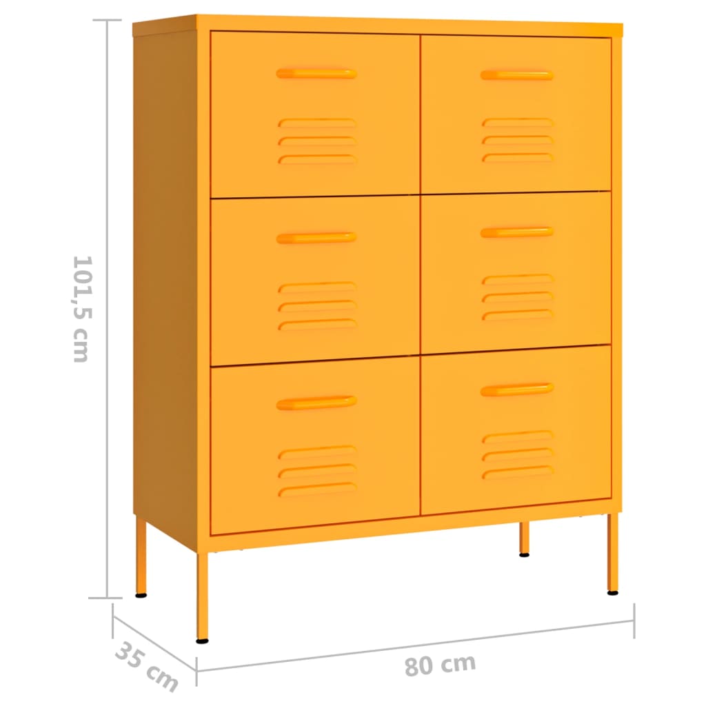 Ladekast 80x35x101,5 cm staal antracietkleurig