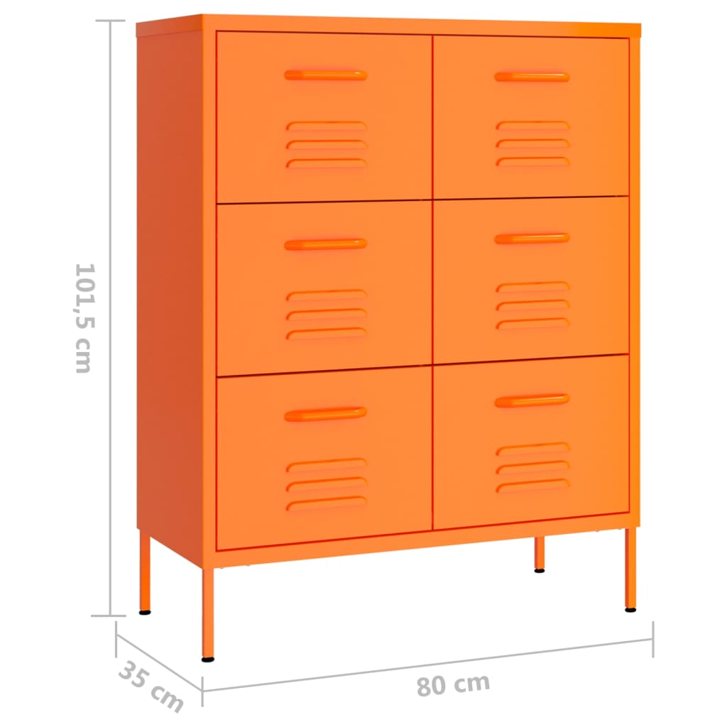 Ladekast 80x35x101,5 cm staal