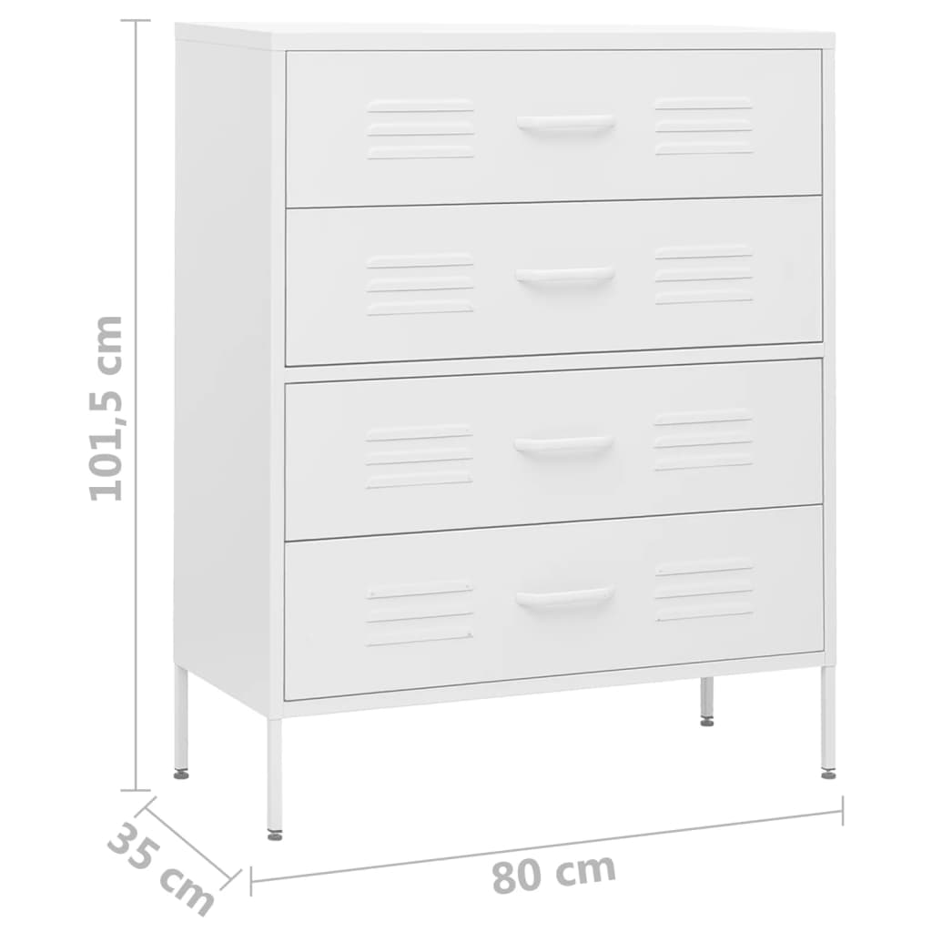 Ladekast 80x35x101,5 cm staal