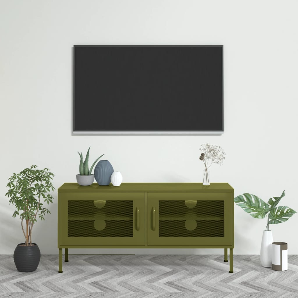 Tv-meubel 105x35x50 cm staal