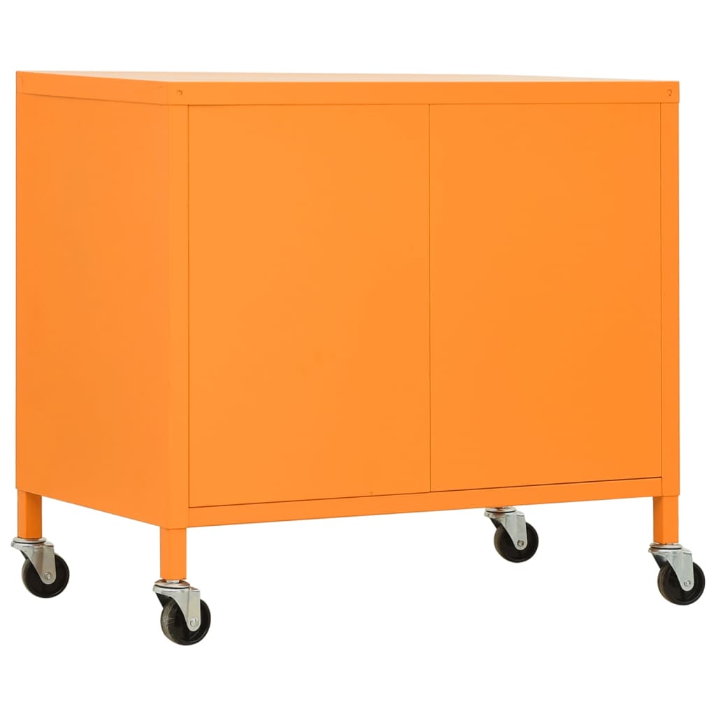 Opbergkast 60x35x56 cm staal oranje