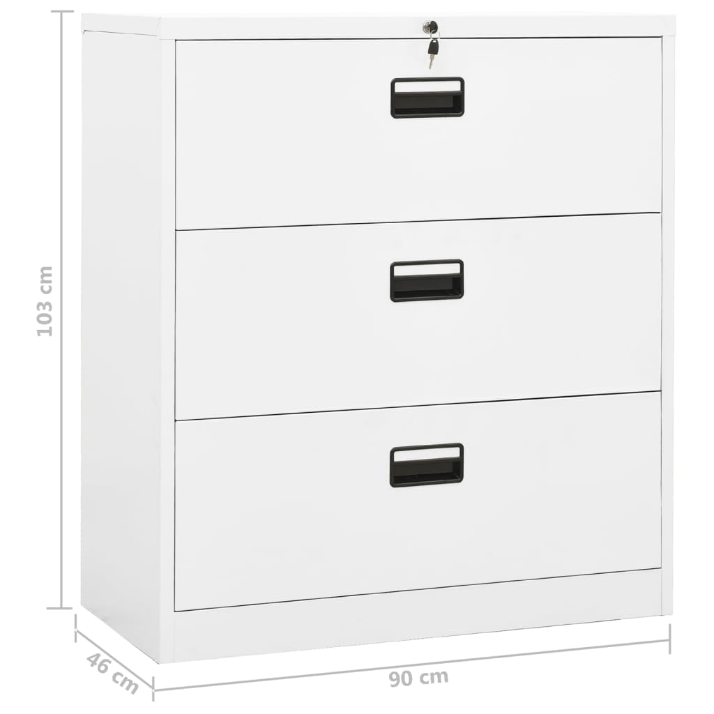 Archiefkast 90x46x134 cm staal antracietkleurig