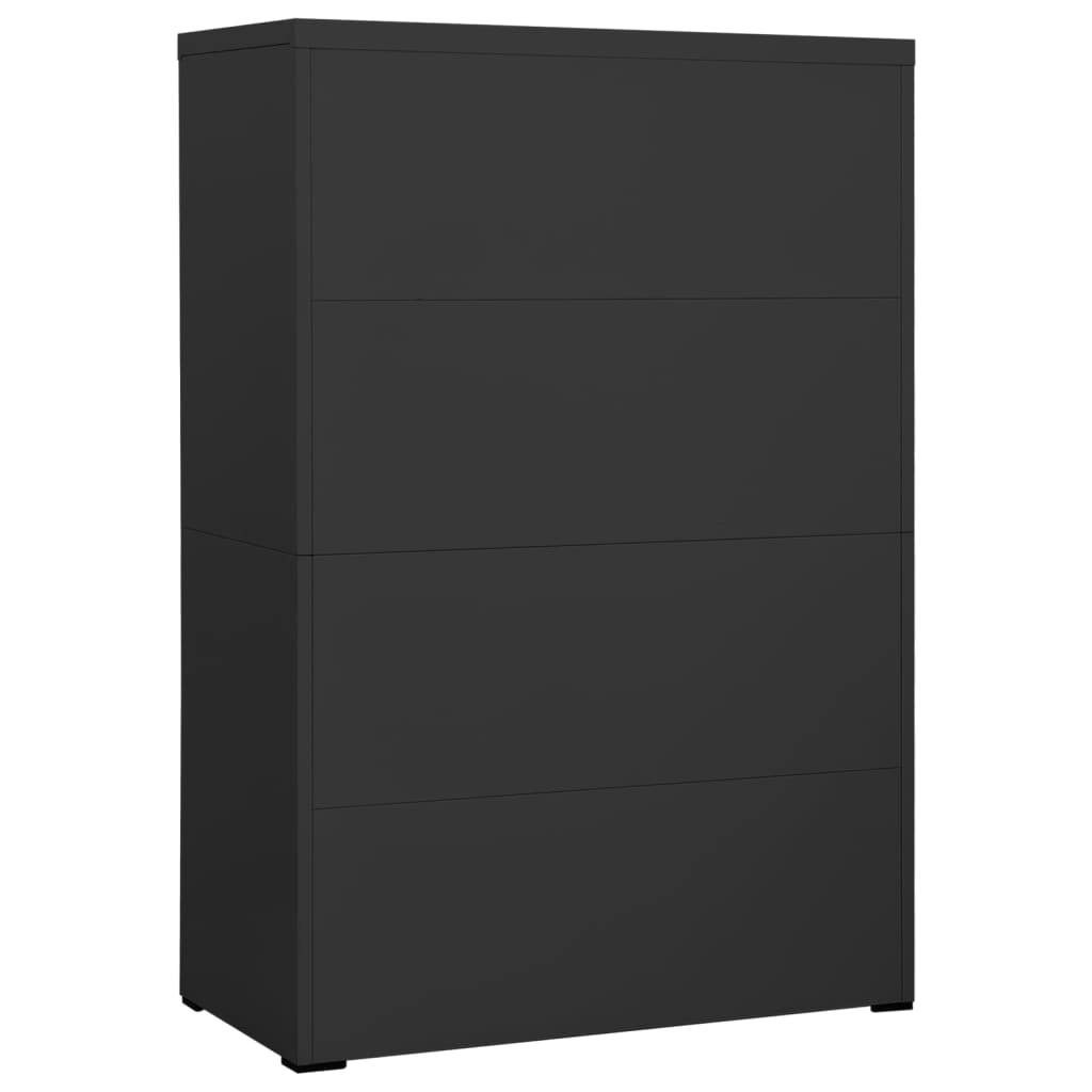 Archiefkast 90x46x134 cm staal antracietkleurig