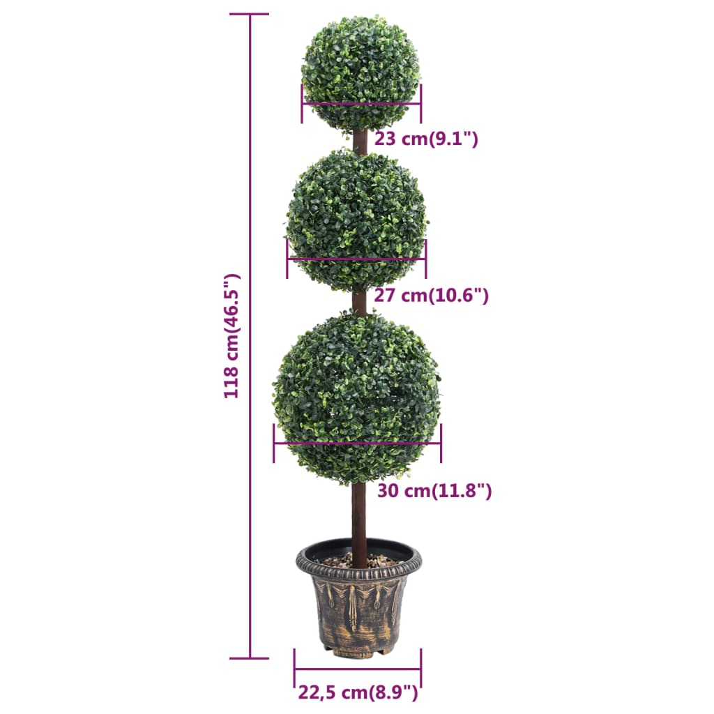 Kunstplant met pot buxus 100 cm groen