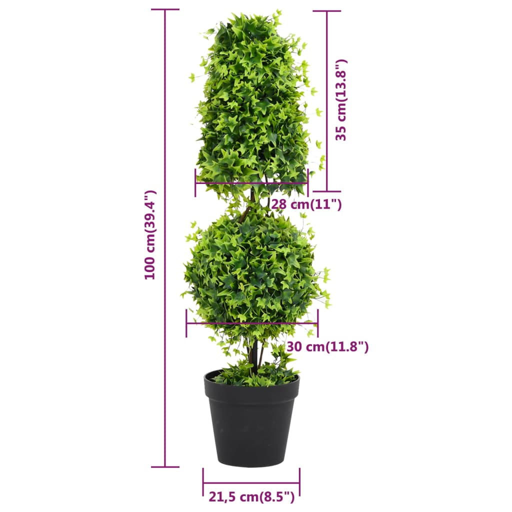 Kunstplant met pot buxus 100 cm groen