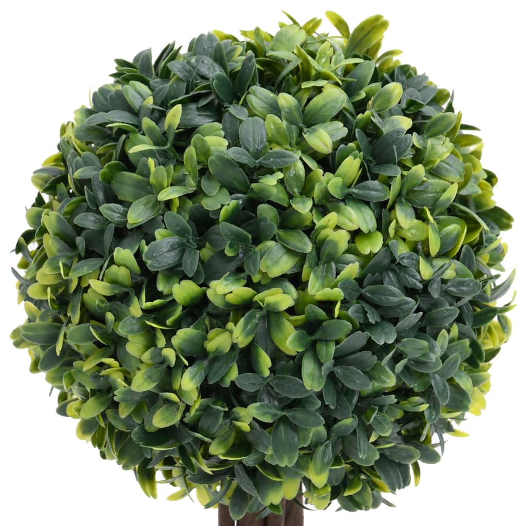 Kunstplanten met pot 2 st buxus bolvorming 56 cm groen