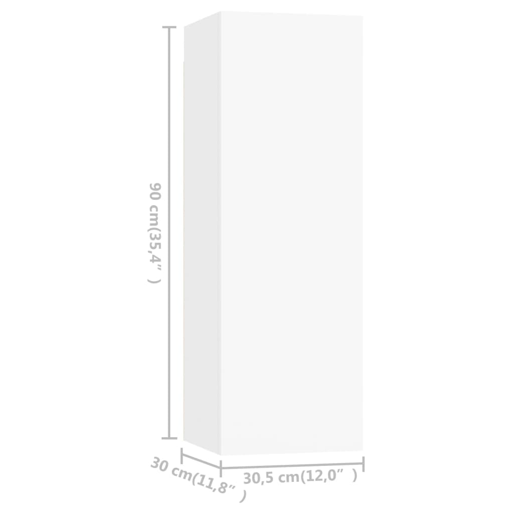 Tv-meubelen 4 st 30,5x30x90 cm bewerkt hout