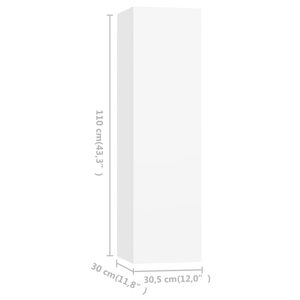 Tv-meubelen 4 st 30,5x30x110 cm bewerkt hout