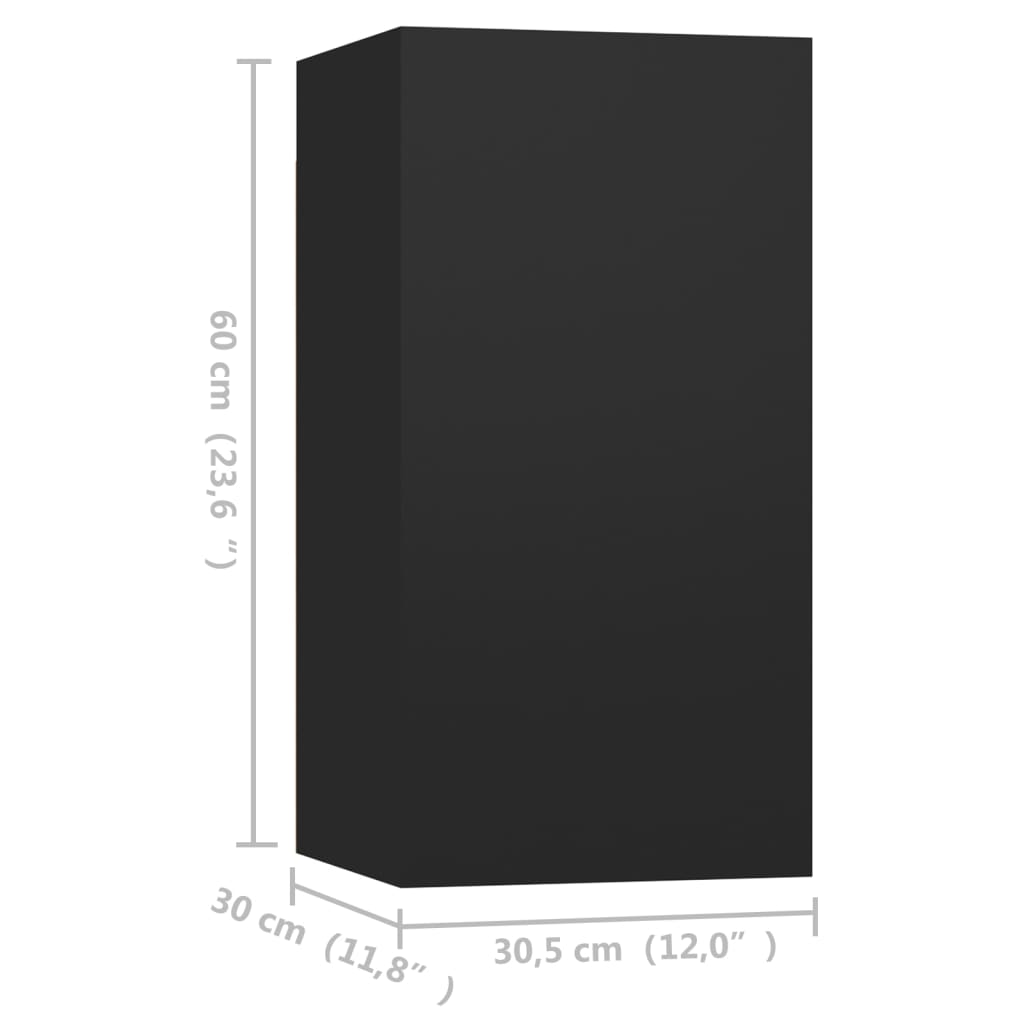 Tv-meubelen 4 st 30,5x30x90 cm bewerkt hout