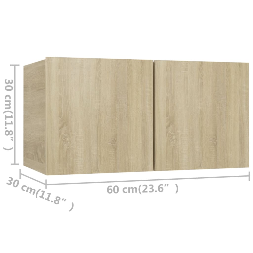 Tv-meubelen 4 st 100x30x30 cm bewerkt hout