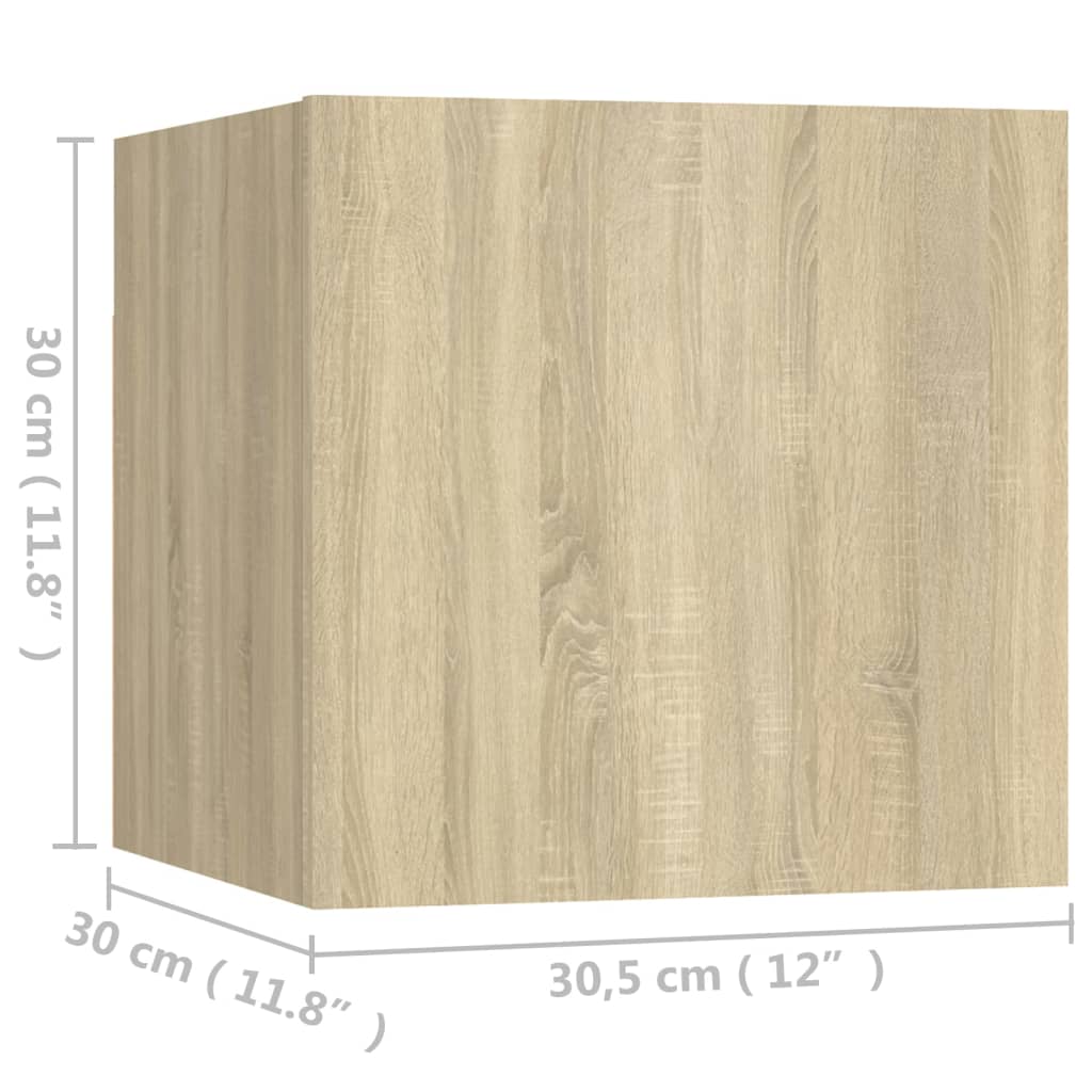 5-delige Tv-meubelset bewerkt hout