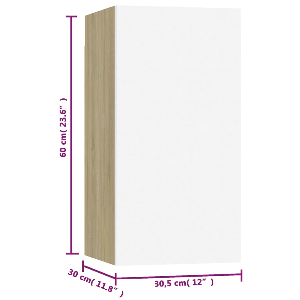 Tv-meubelen 7 st 30,5x30x60 cm bewerkt hout