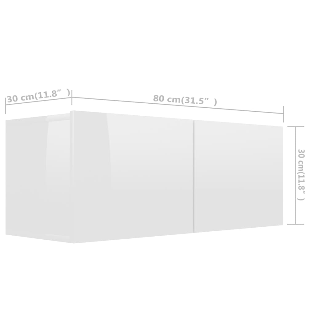 Tv-meubelen 4 st 100x30x30 cm bewerkt hout