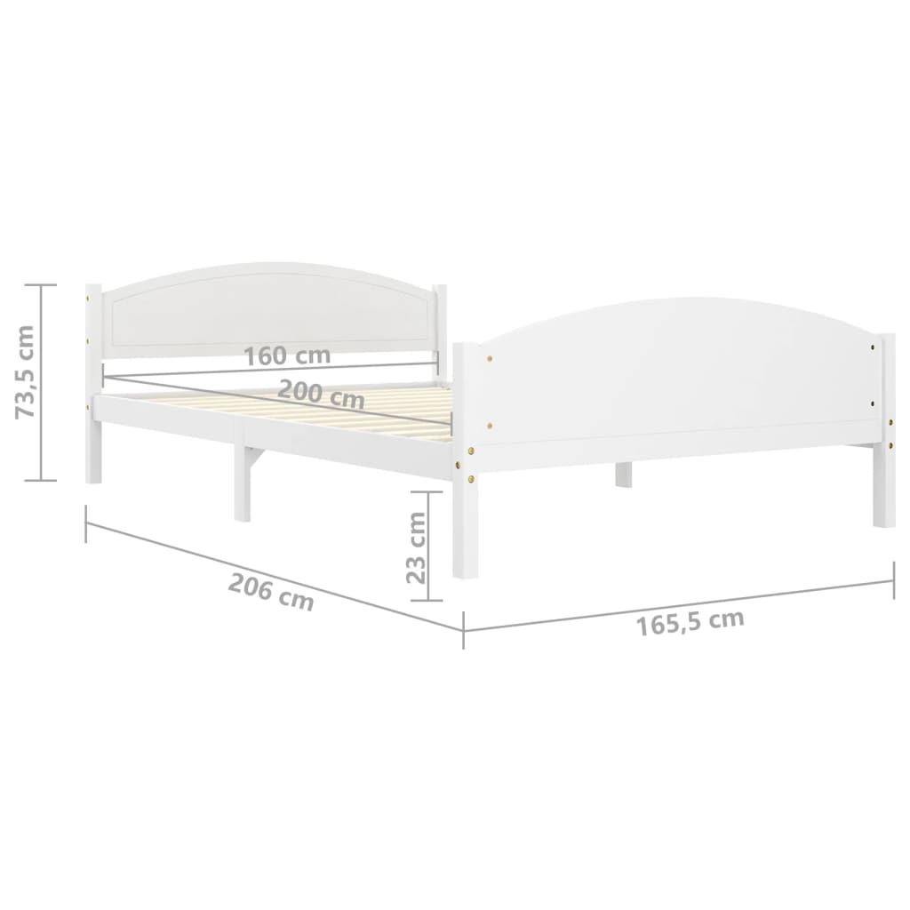 Bedframe massief grenenhout 100x200 cm