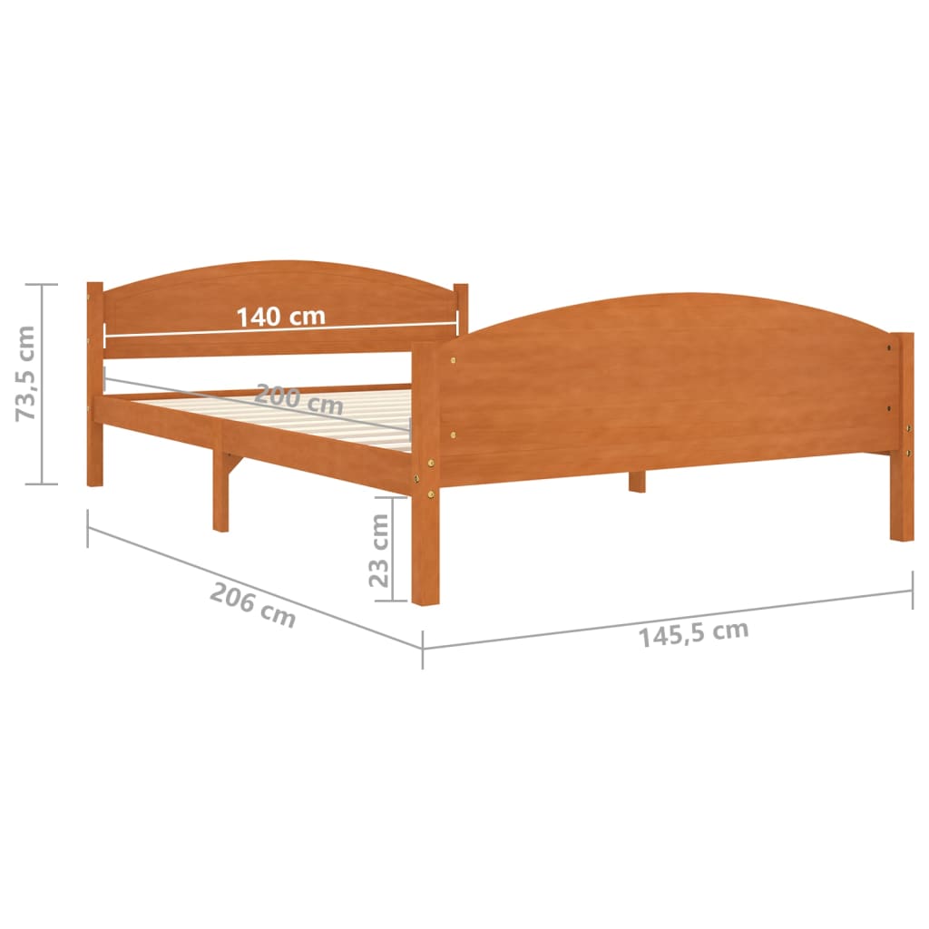 Bedframe massief grenenhout 100x200 cm