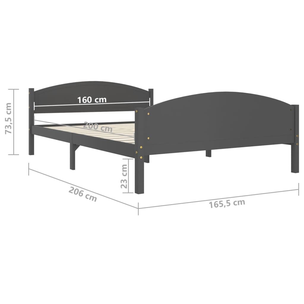 Bedframe massief grenenhout 100x200 cm