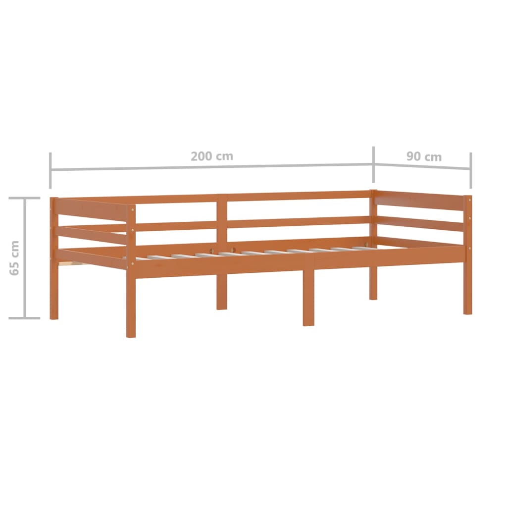 Bedframe massief grenenhout 90x200 cm