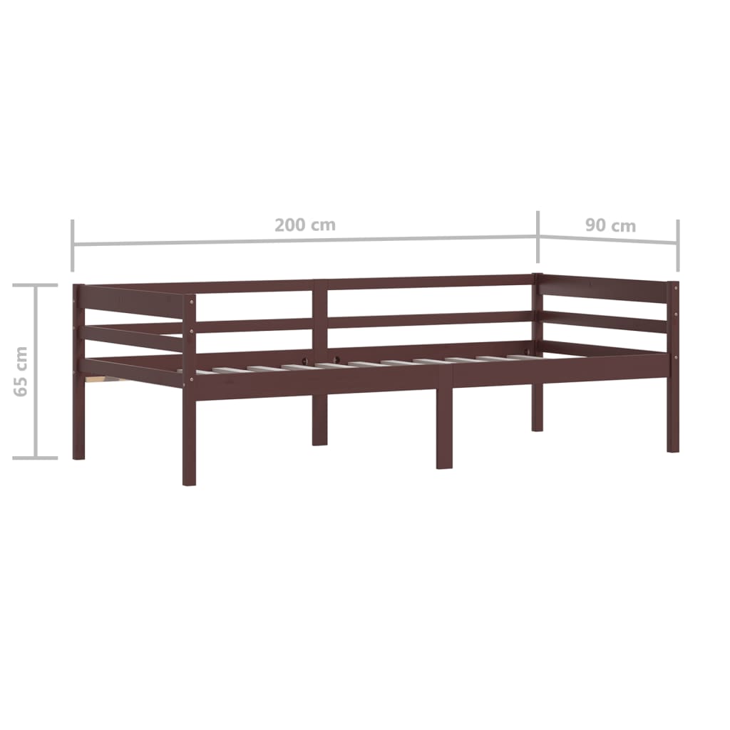 Bedframe massief grenenhout 90x200 cm