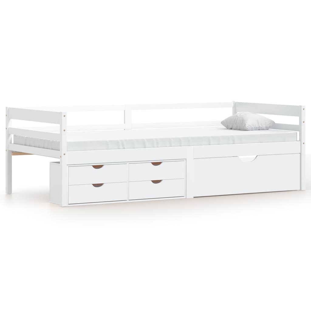 Bedframe met lades en kast grenenhout 90x200 cm