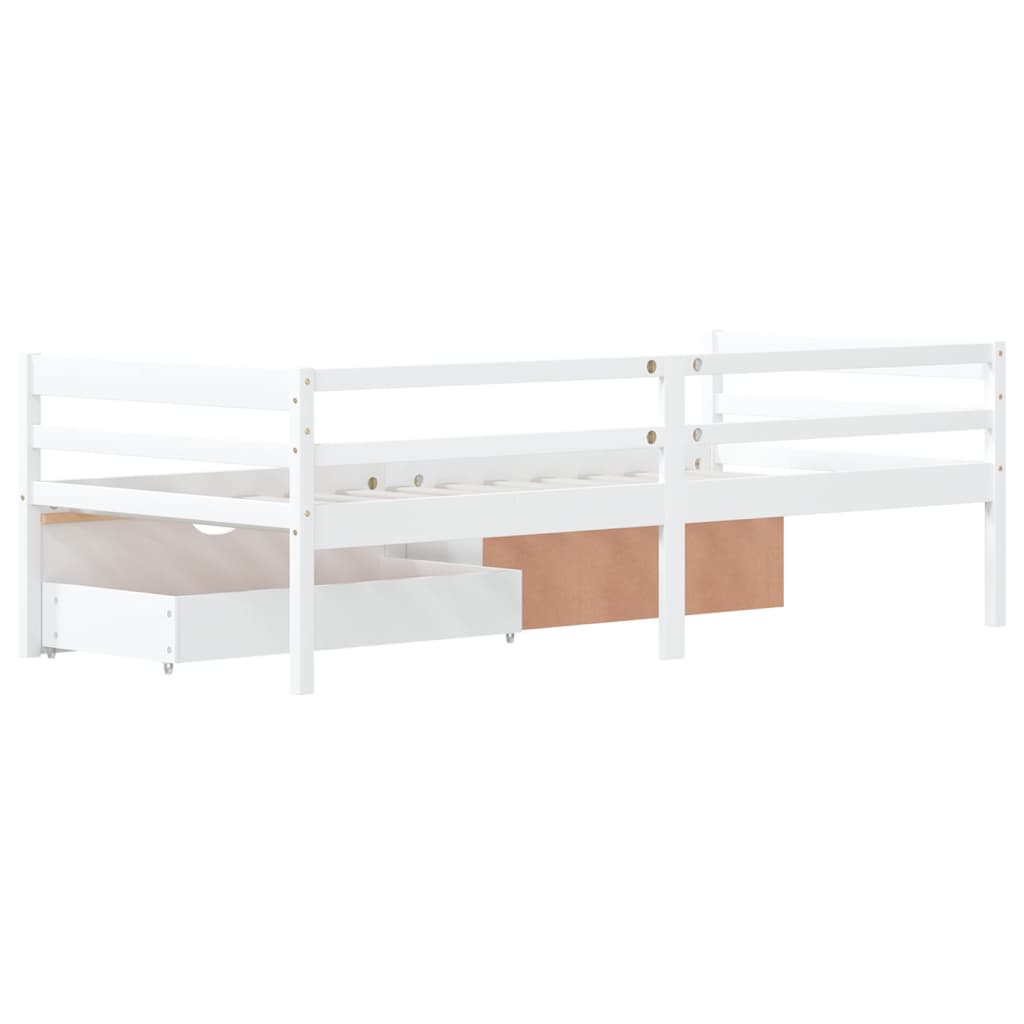 Bedframe met lades en kast grenenhout 90x200 cm