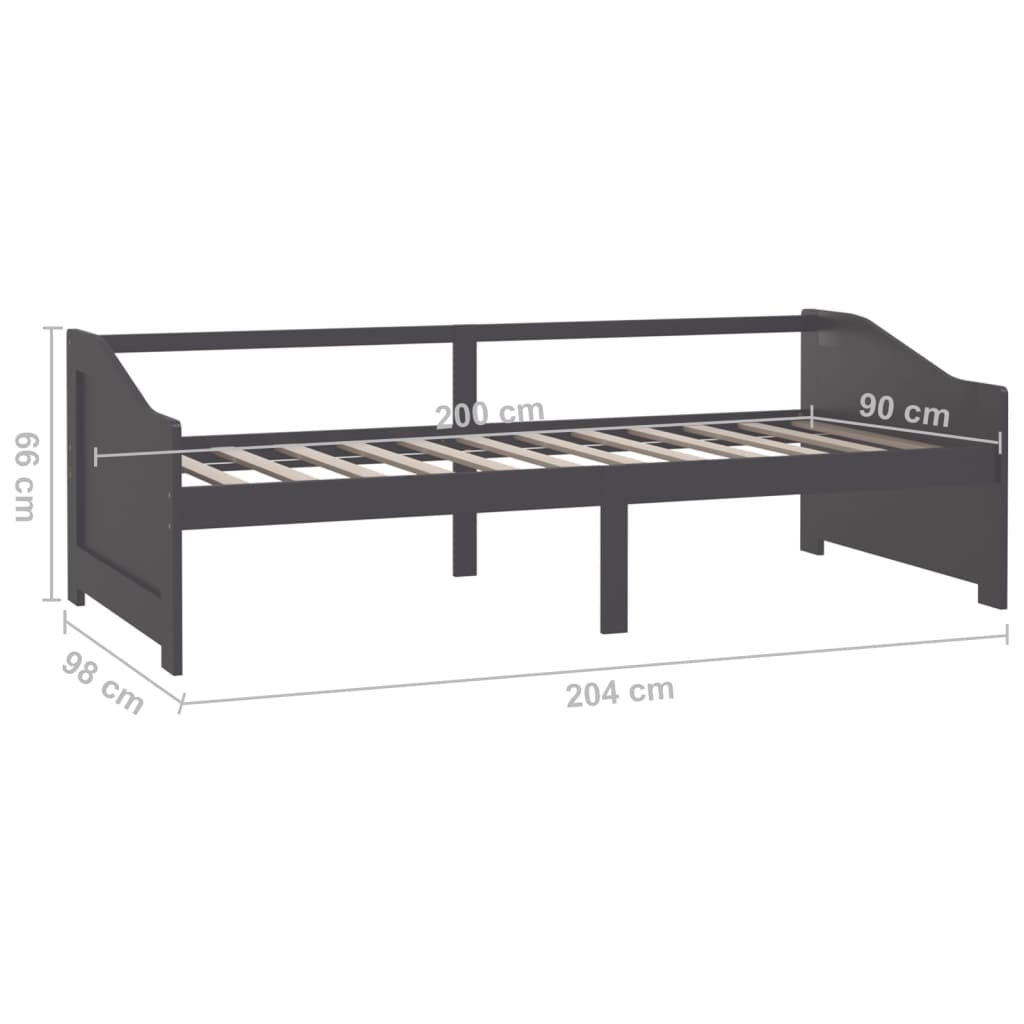 Bedbank 3-zits massief grenenhout 90x200 cm